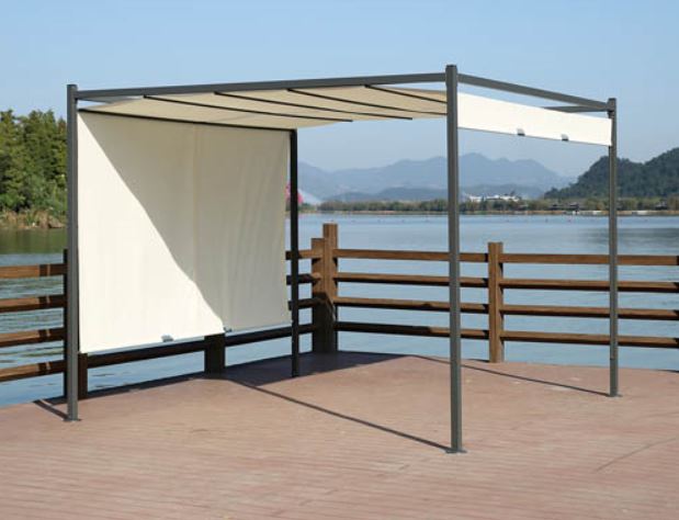 gazebo in ferro tetto scorrevole