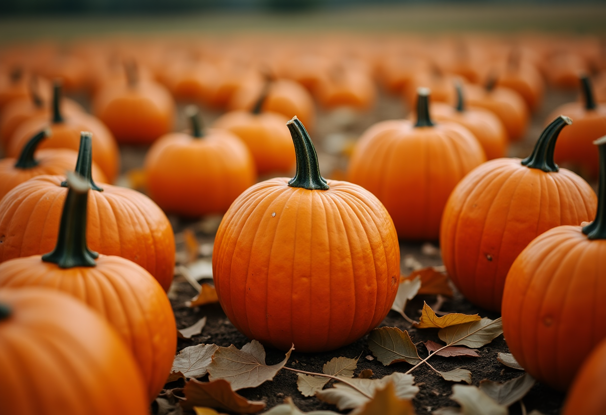 Zucca fresca e colorata su un tavolo di legno