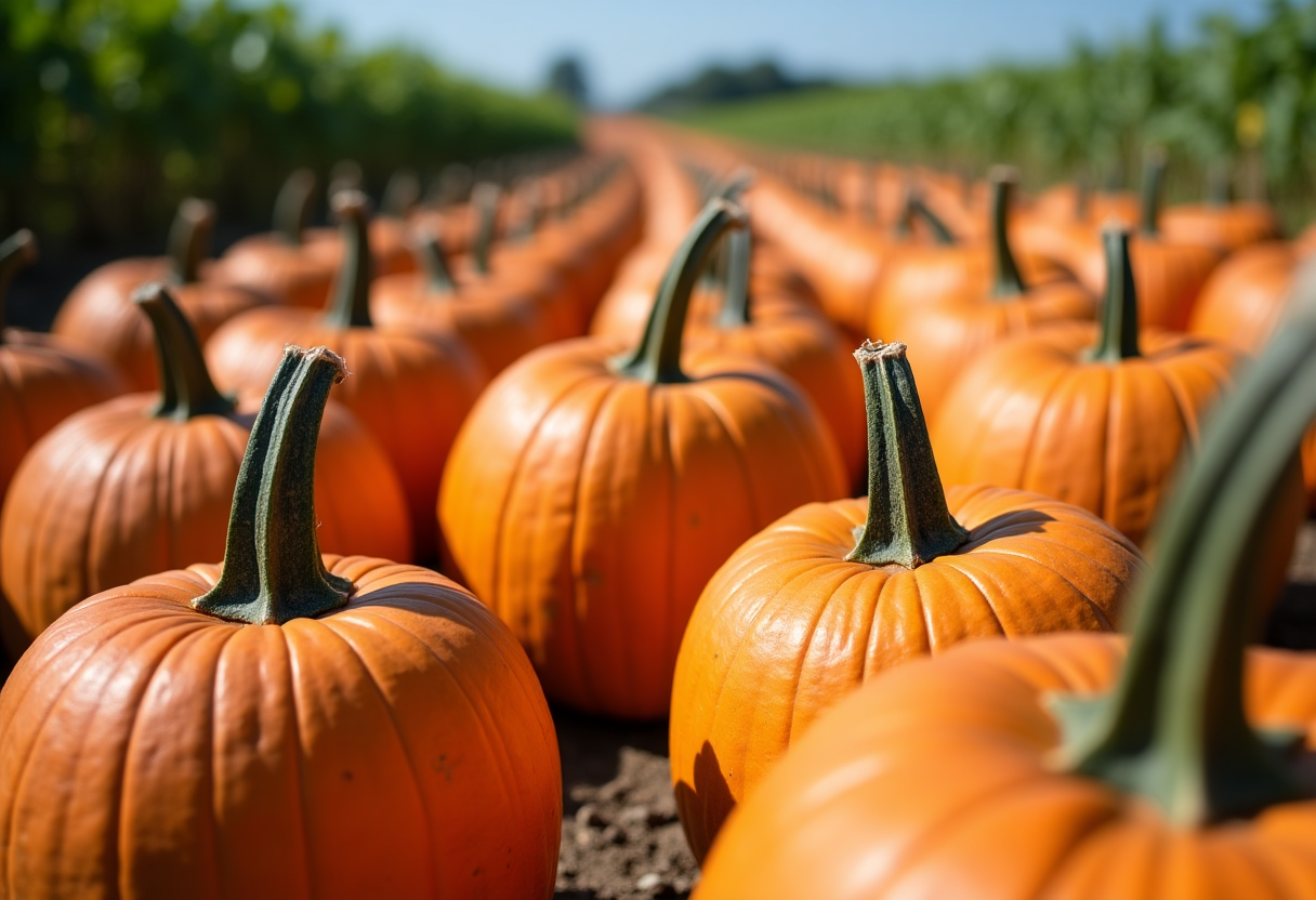 Zucca fresca e sana, simbolo dell'autunno e del benessere