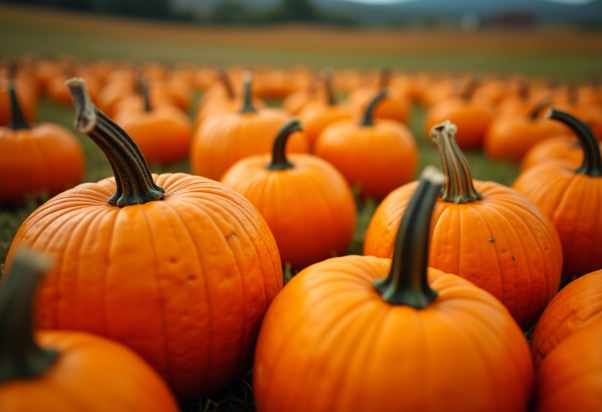 Zucca fresca e sana, simbolo dell'autunno e della salute