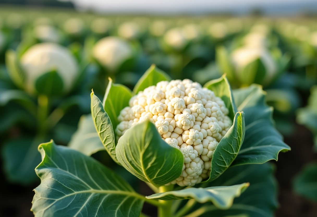 Cavolfiore Abeni fresco e invitante sul mercato