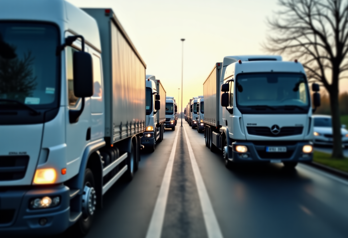 Controllo su strada di autobus e veicoli industriali