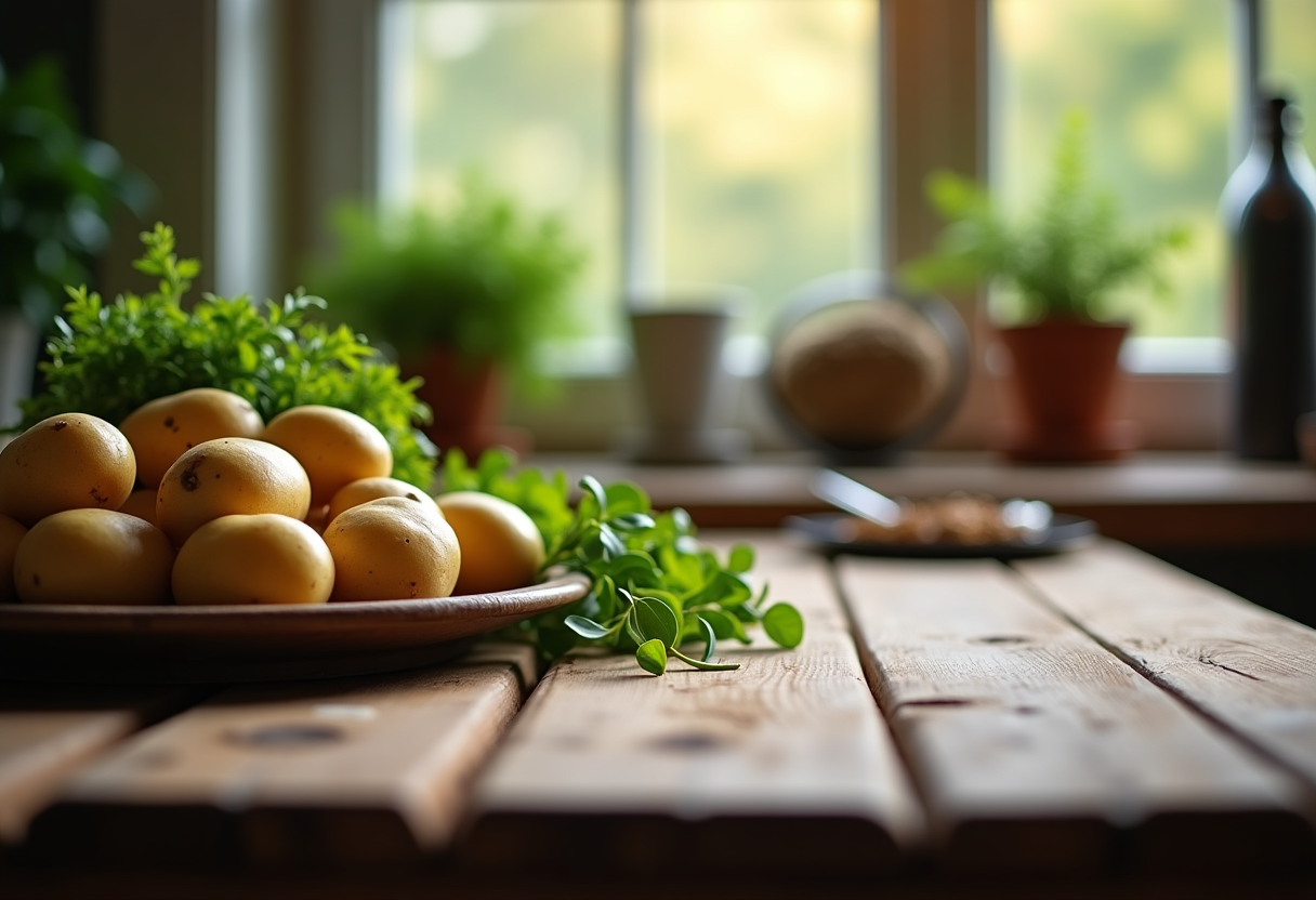 Gateau di patate vegetariano appena sfornato