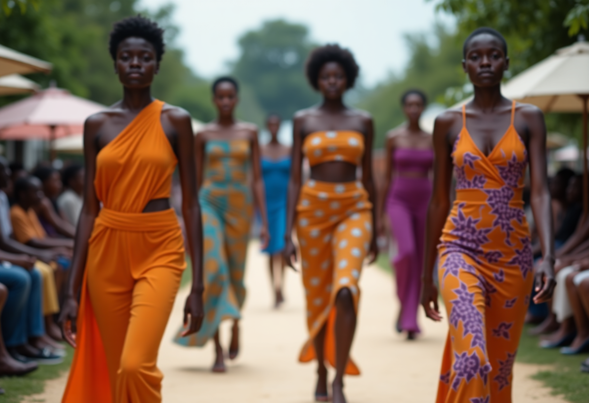 Sfilata di moda alla Lagos Fashion Week 2024