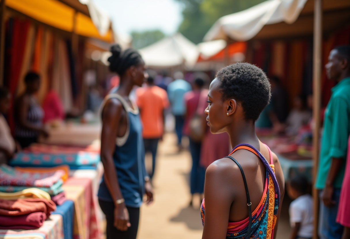 Sfilata di moda alla Lagos Fashion Week 2024