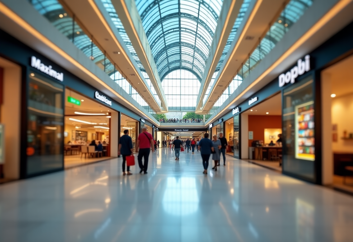 Vista del nuovo centro commerciale Maximall a Pompei