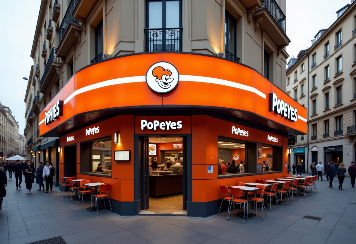 Panino con pollo di Popeyes, famoso fast food americano