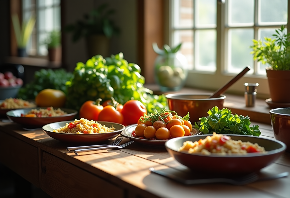 Immagine di piatti tradizionali che celebrano la cultura culinaria