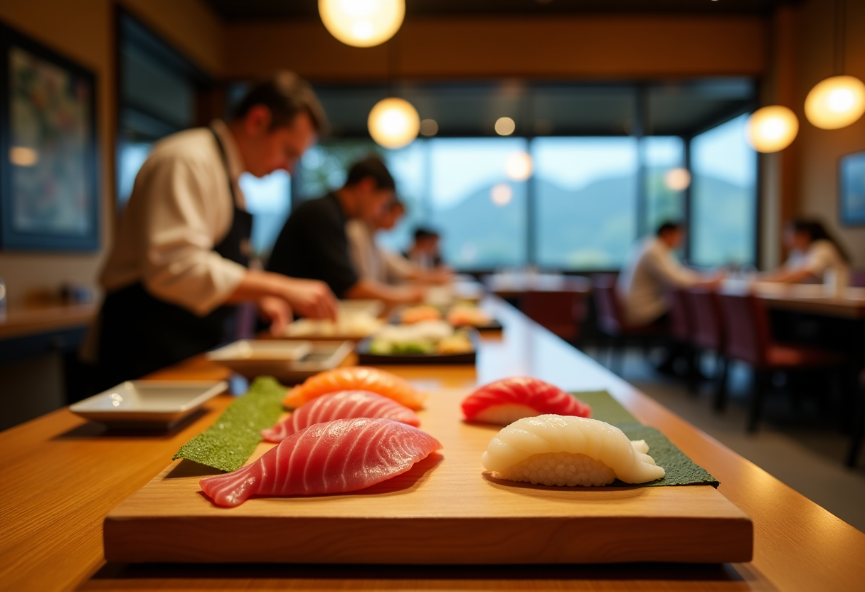 Piatto di sushi autentico servito a Des Plaines