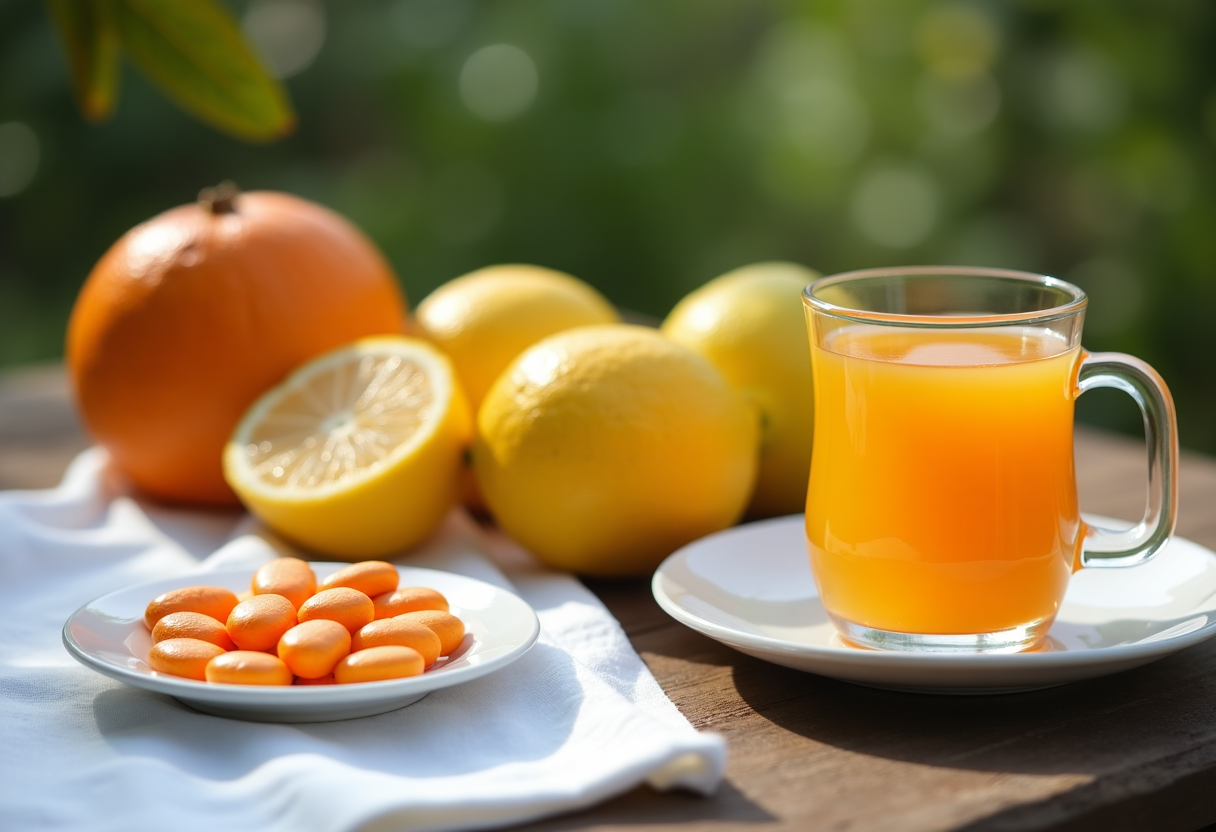 Illustrazione che esplora i miti sulla vitamina C