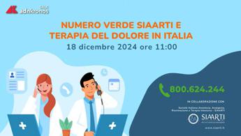 numero verde siaarti e terapia del dolore in italia online il talk 2