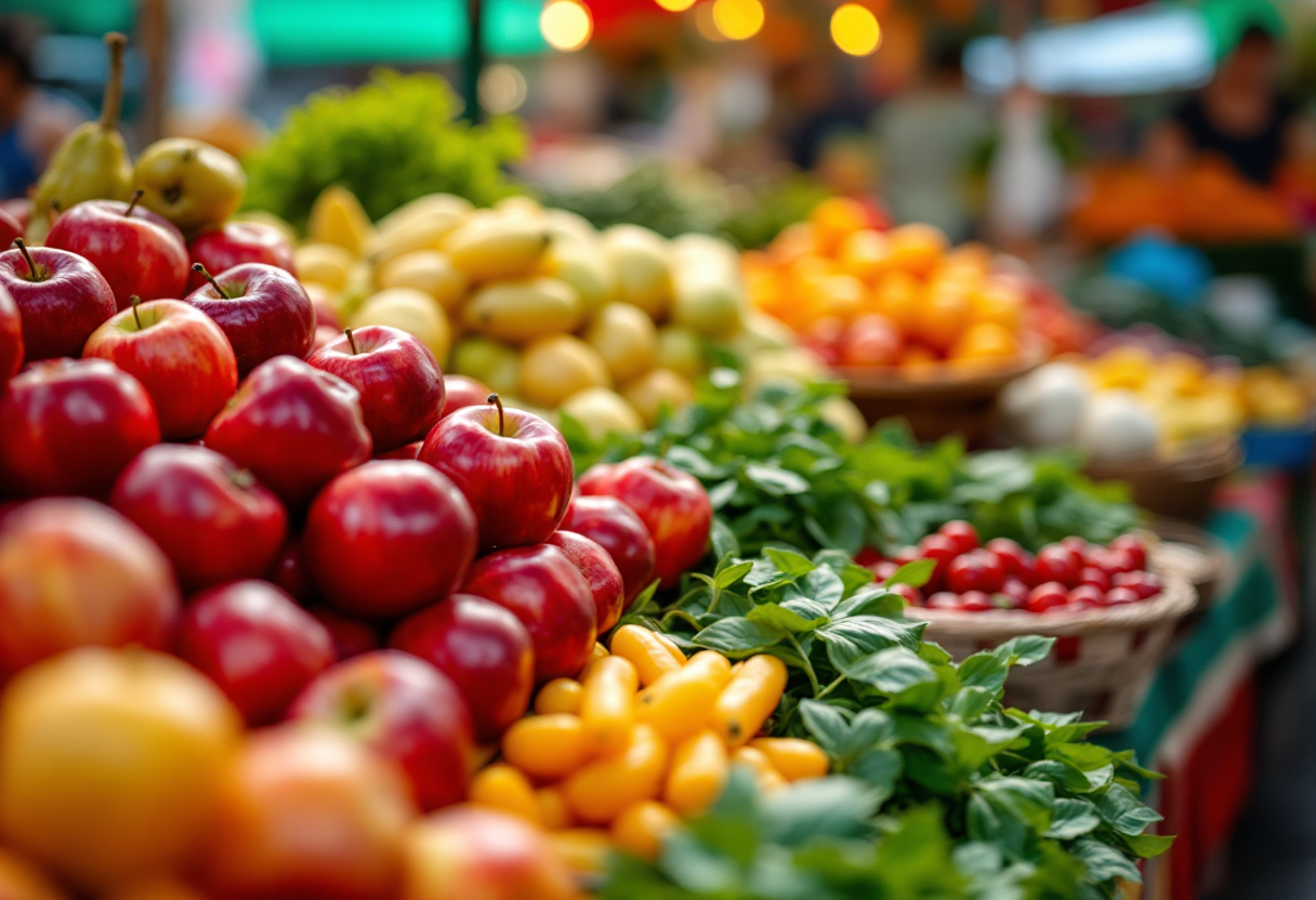 Varietà di cibi sani per una dieta equilibrata